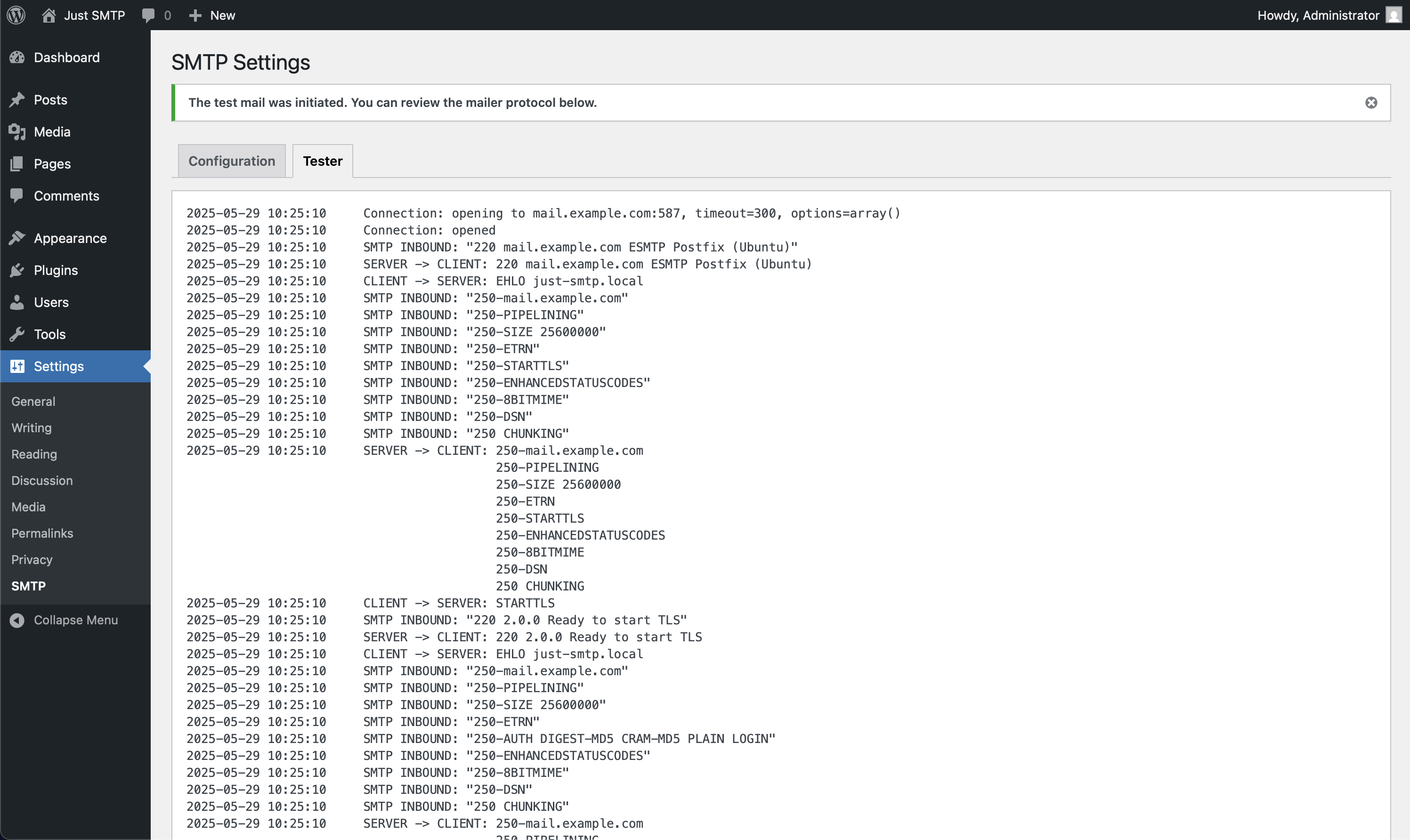 Tester protocol