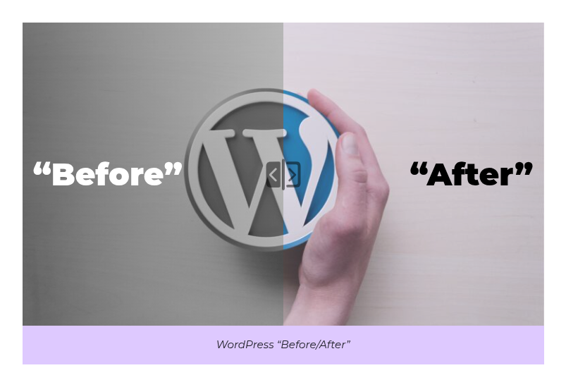 The interactive slider in action on the frontend