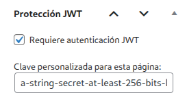 JWT Selector Authenticator panel on the page.