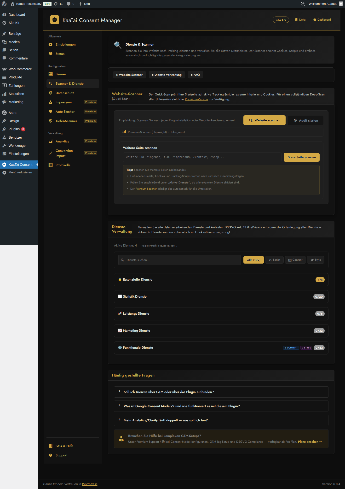 Admin -- Banner design editor with live preview and theme options