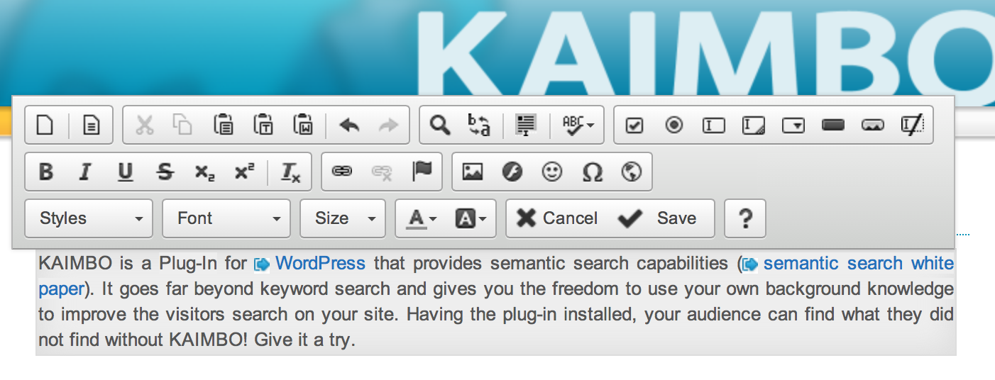 KAIMBO is based on 10 years of research in the life sciences. Transinsight is the provider of GoPubMed.com, the first semantic search engine in the internet. Please visit our site to explore more!