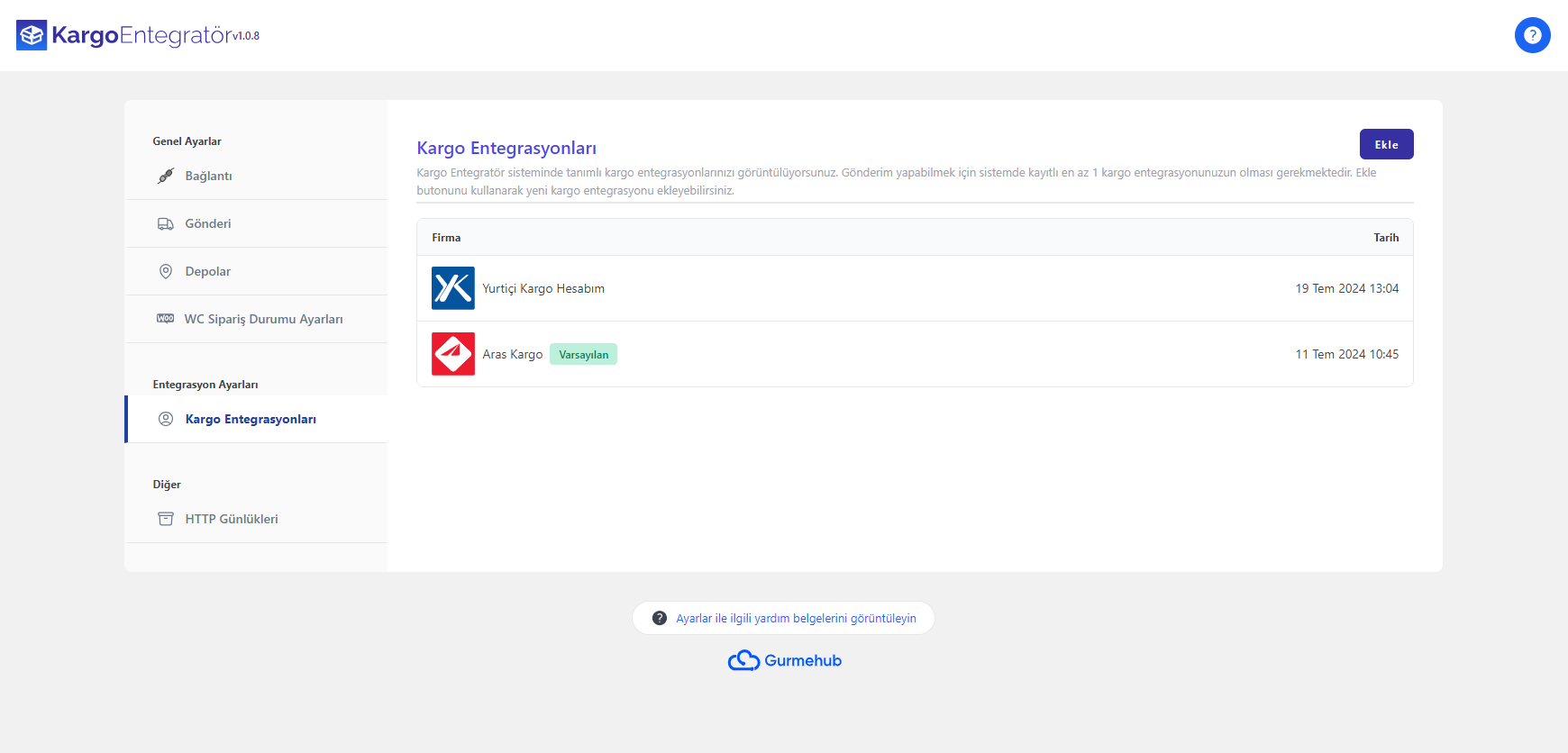 Entegrasyonlar