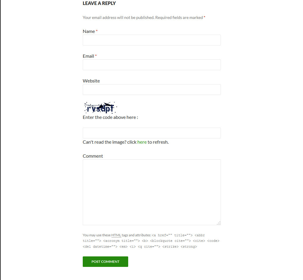screenshot-5.png shows captcha added to comment.