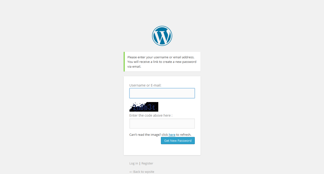 screenshot-6.png shows captcha added to lost password form.