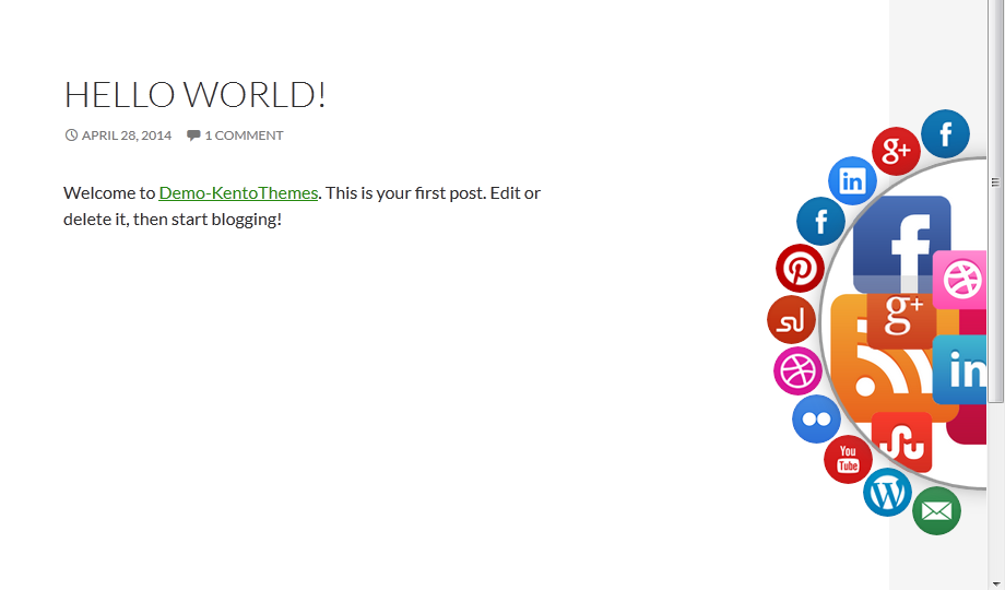 Mouse hover social icons.