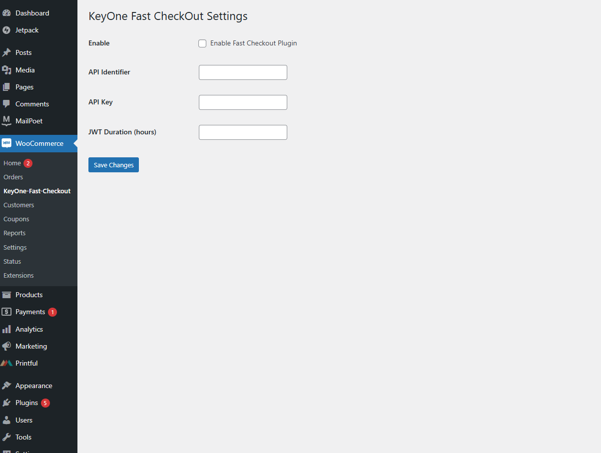 **Admin Settings Page**: Easily configure the plugin from the WooCommerce admin settings.
