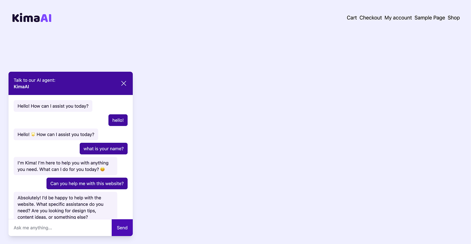 KimaAI chatbot