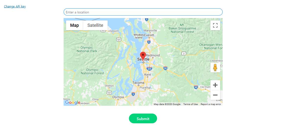 Find your place using Google maps
