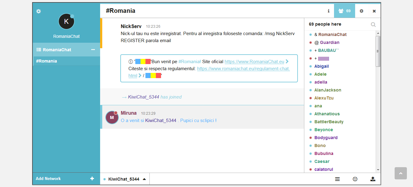 Capture KiwiChat Online Chat