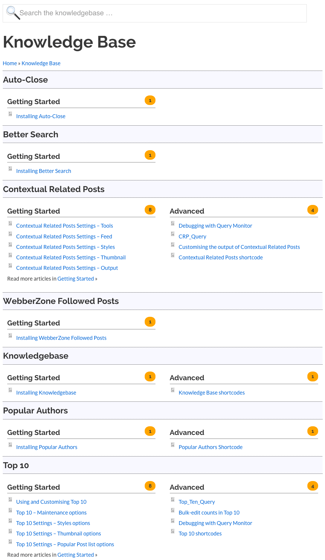 Knowledge Base Viewer Facing with Default styles