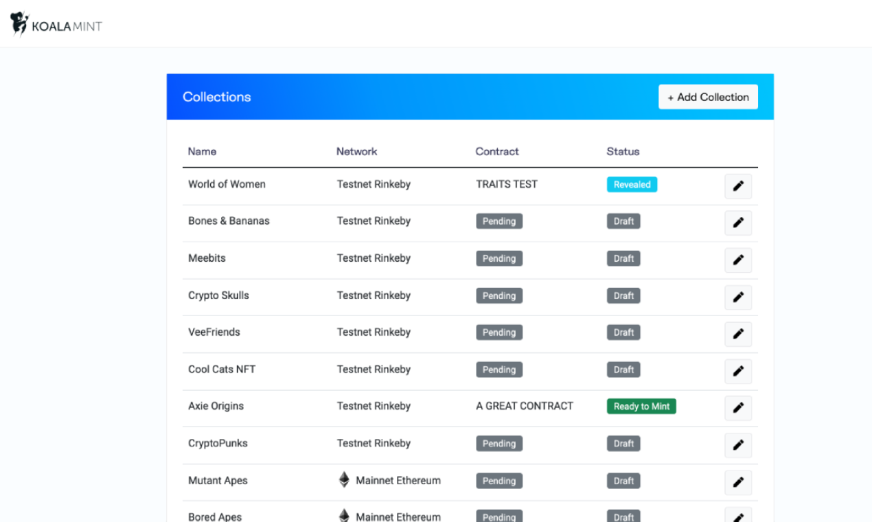 Create your Ethereum or Polygon NFT Collection.