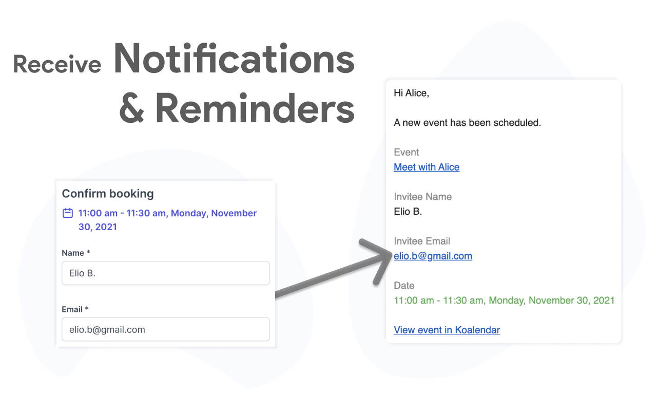 Reduce no-shows by up to 90% with email reminders