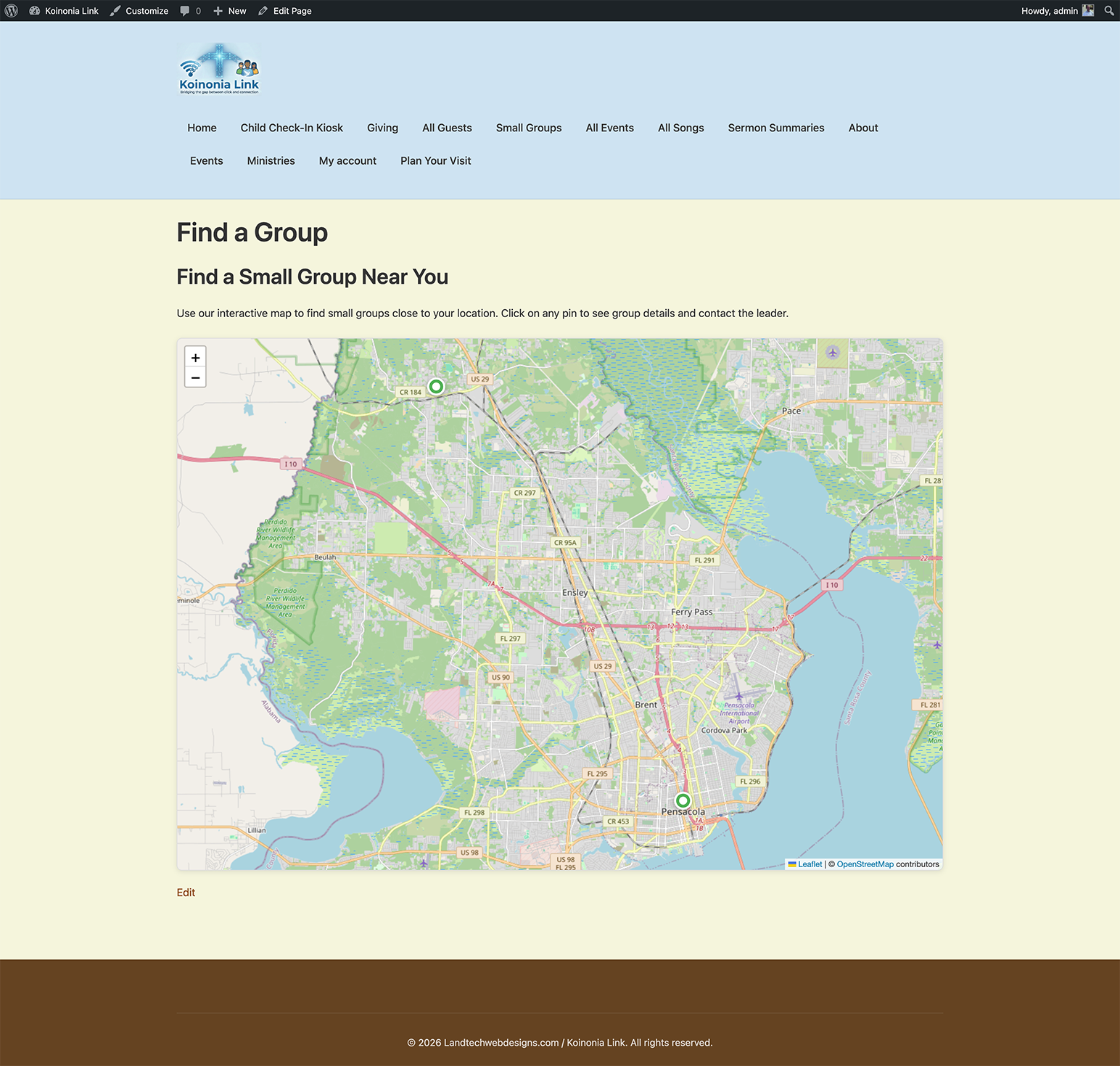 The 'Plan Your Visit' Gutenberg block on a mobile device.