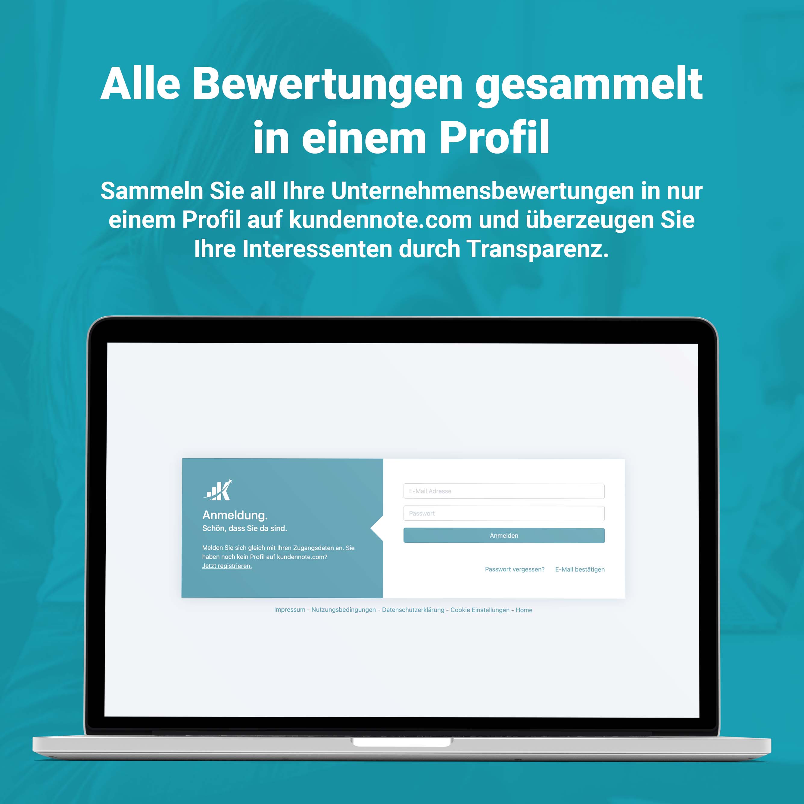 Alle Bewertungen in nur einem Profil auf kundennote.com