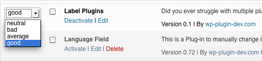 Plugin Categories