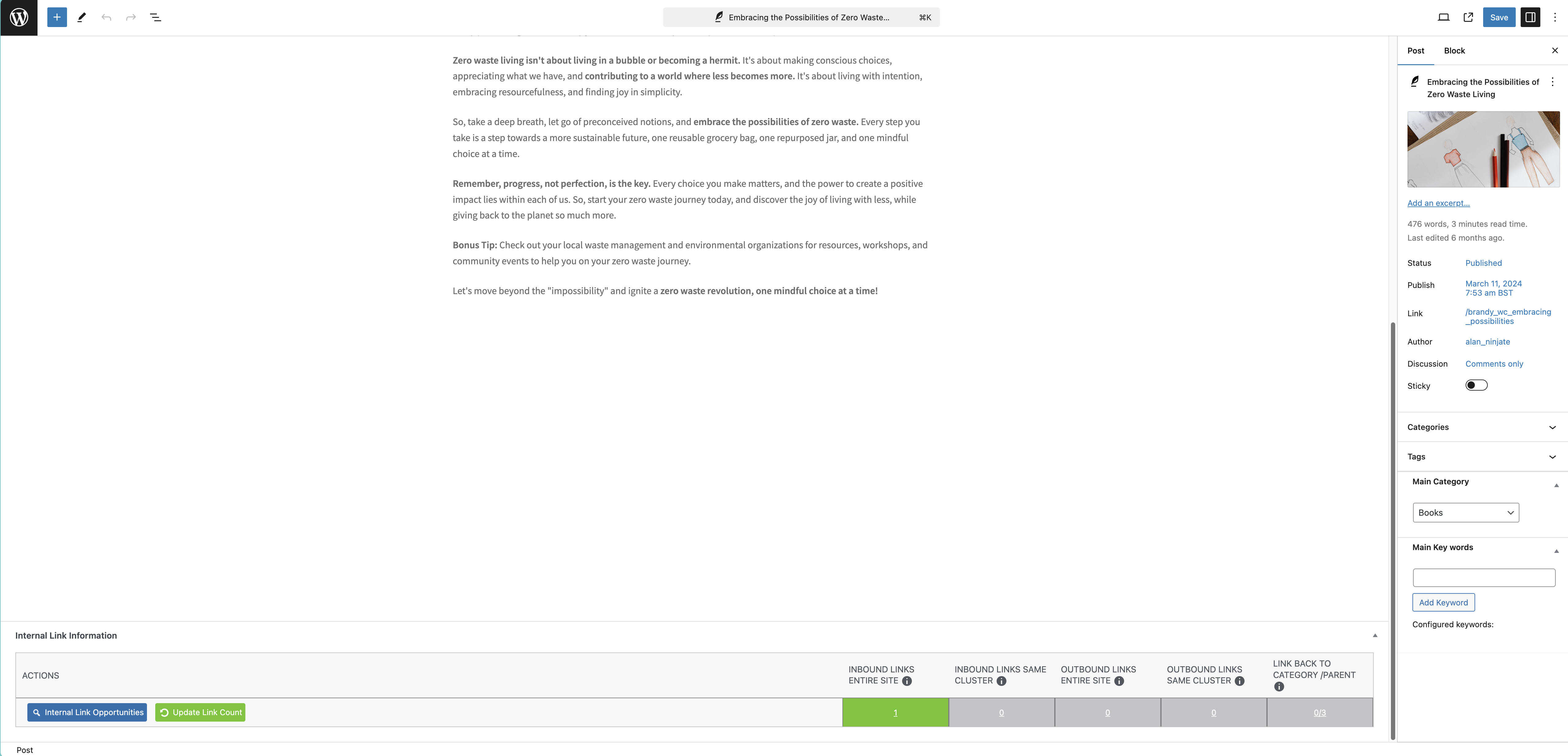 Screenshot 3: Show information of post