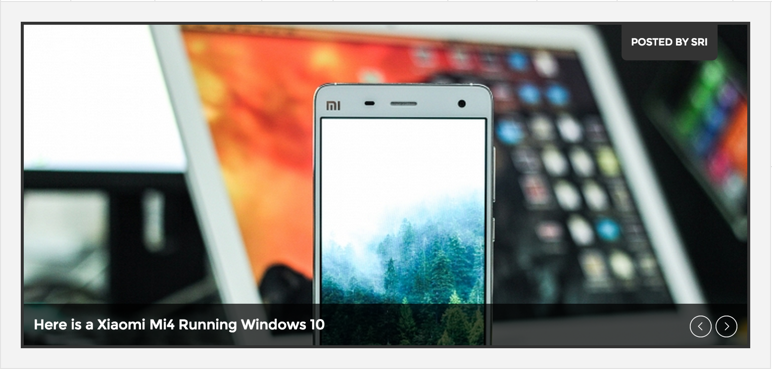 Latest Posts Slider demo.
