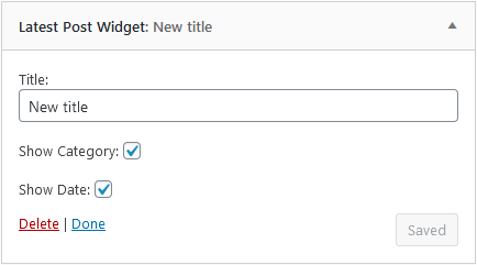 Widget's View from wp-admin