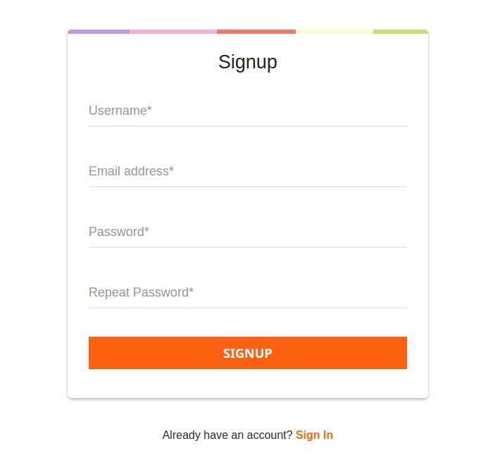 Sign-up form on the front-end will contain all the fields you have included while customizing it. It will get updated in real time when you will make any change in the backend.