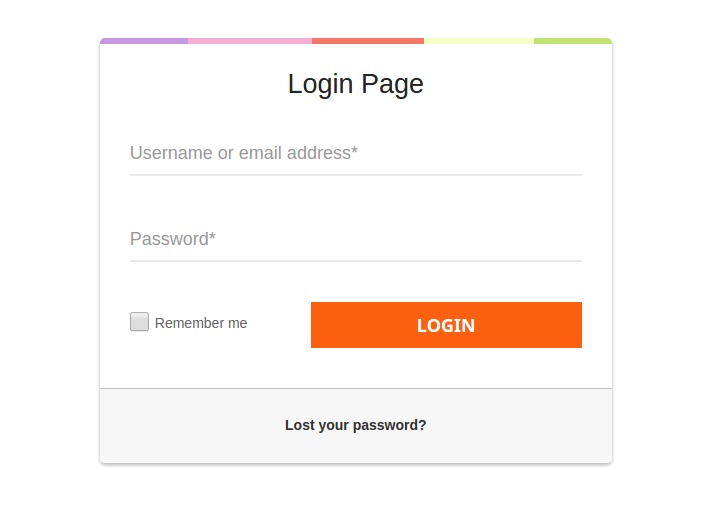 It is the default login page for the already registered users. Users need to write registered username or email and password to sign in. There is also an option to remember the user for future access.