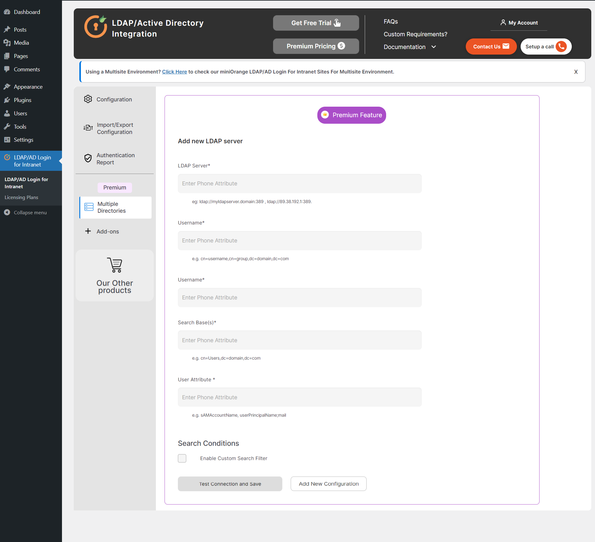 Configure Multiple Directories