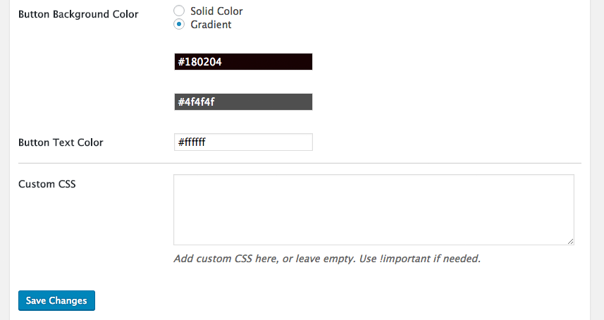 Admin Panel Button Settings