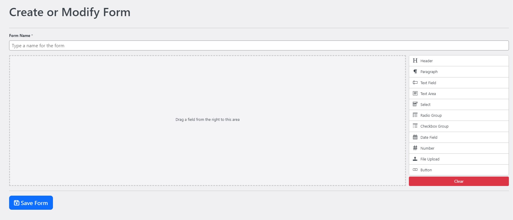Drag-and-Drop Form Builder – Create forms with ease.