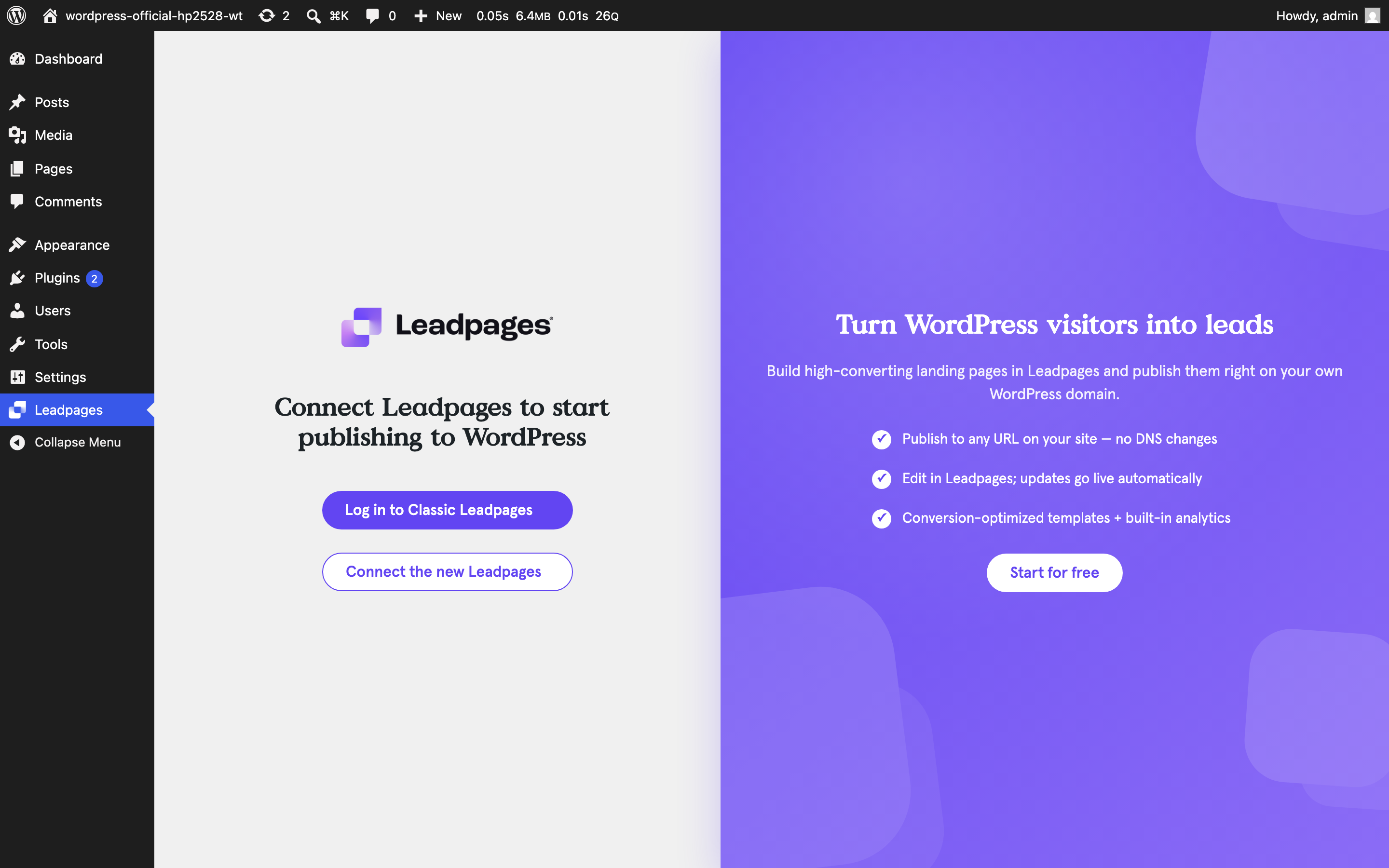 Connect the new Leadpages platform with a secure one-click sign-in.