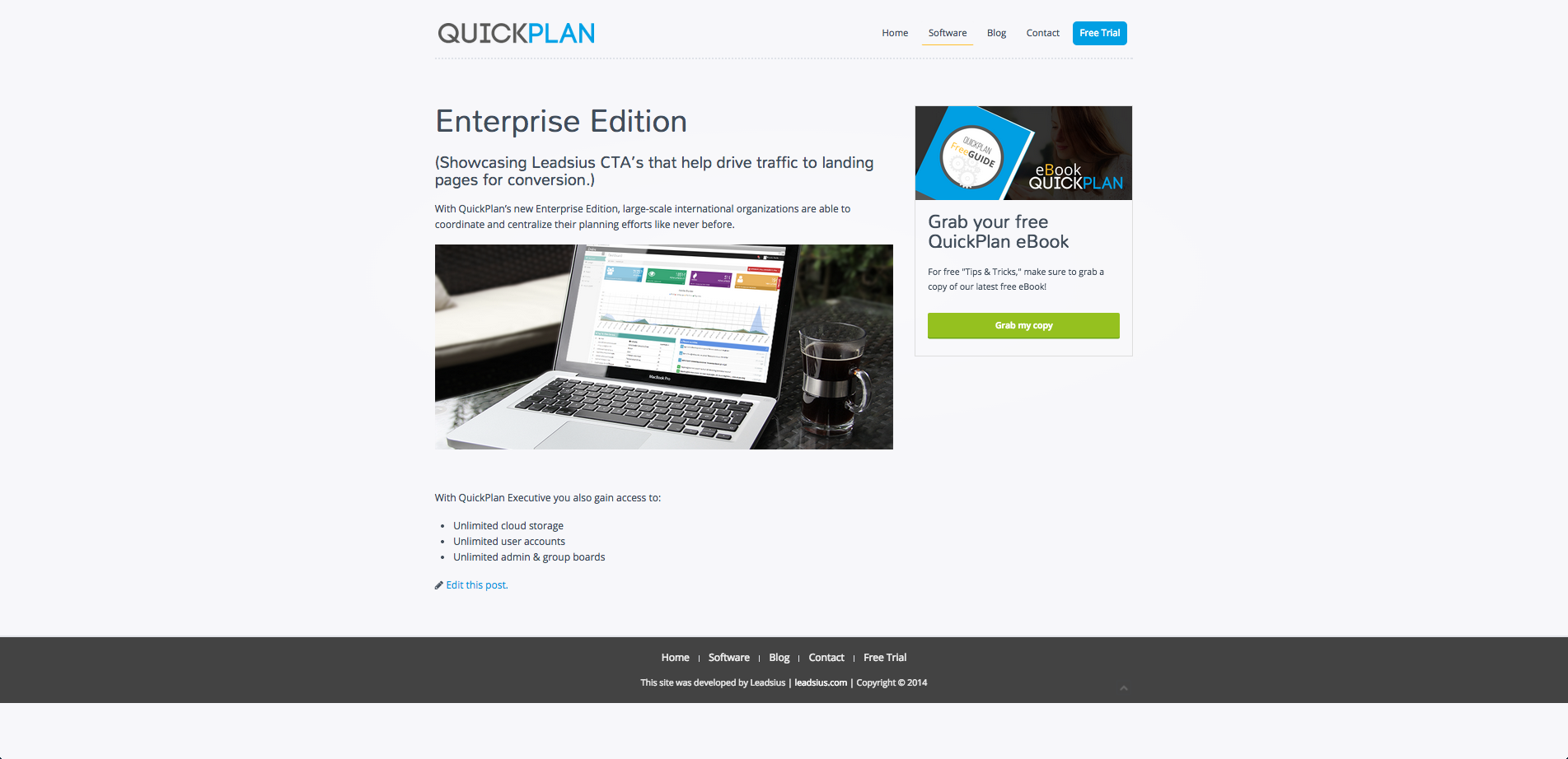 In the example above, you will notice that we’ve double-exposed our eBook CTA widget, this time on a product page in hopes of boosting conversions rather than leaving the widget on the home page only.