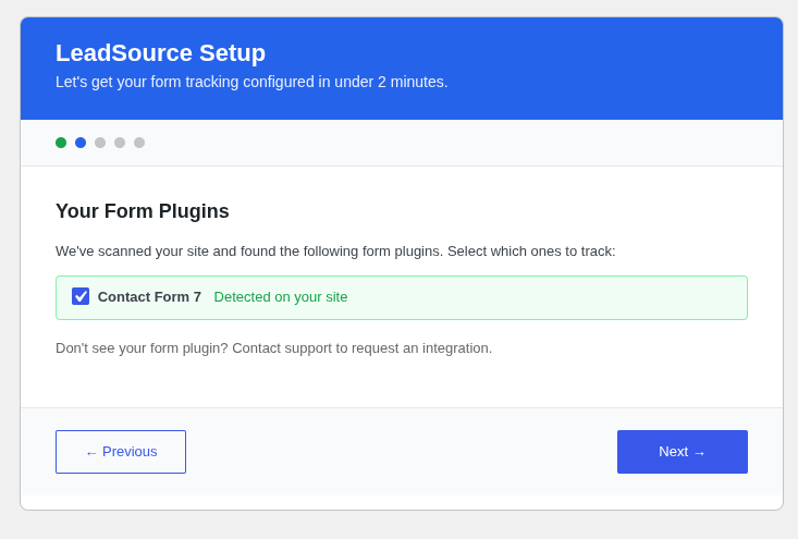 **Settings** — Configure email notifications and tracked form plugins