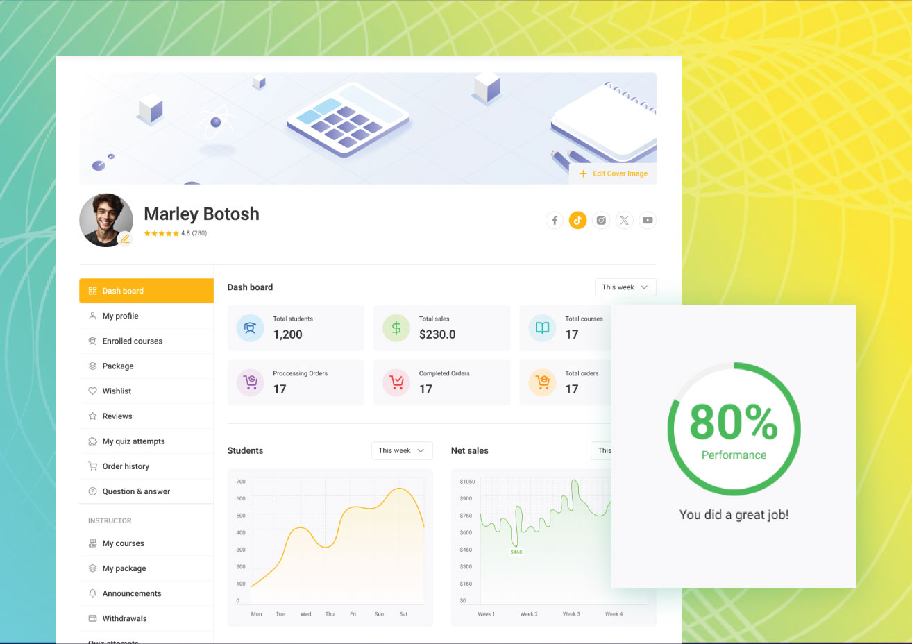 Add-ons: Unlock endless possibilities with our add-ons from additional payment gateways to more managing course options. Tailor to your needs and easily scale as your site grow