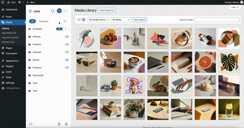 **Sort & Organize** - Quickly reorder folders and media for faster navigation