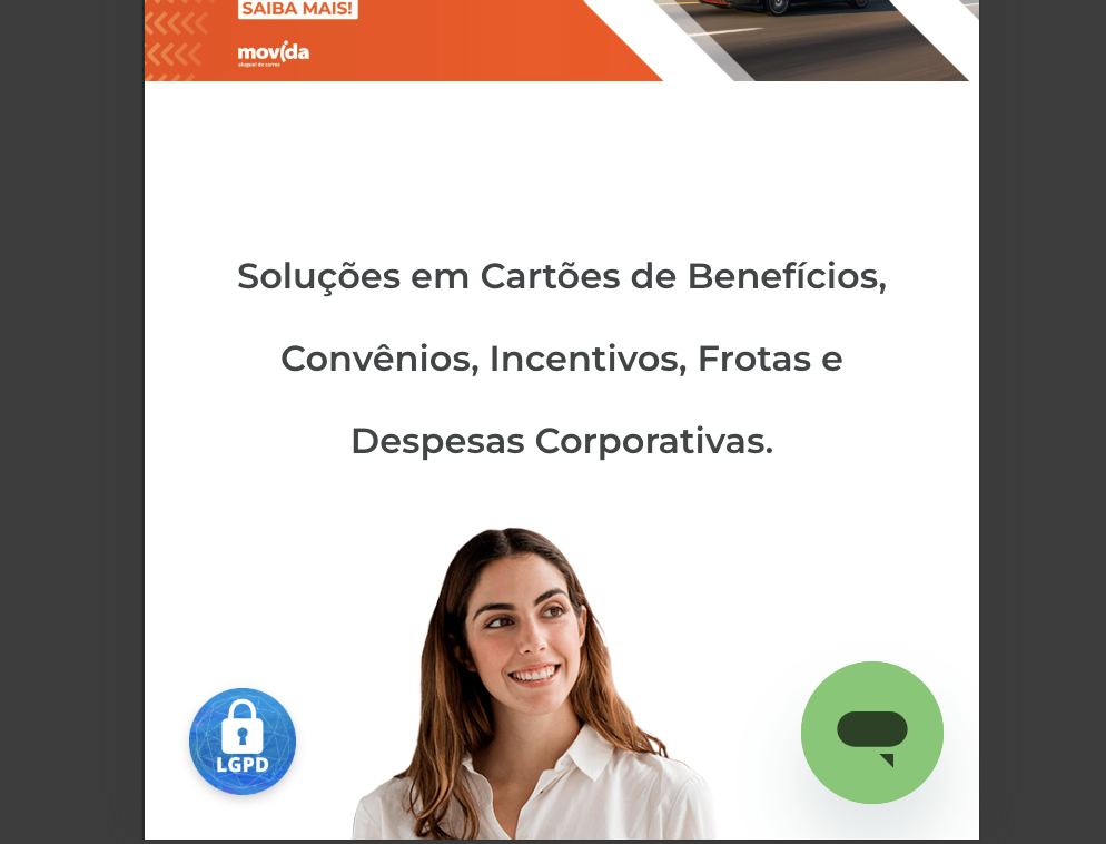 **Visualização mobile:** Exibição via ícone.
