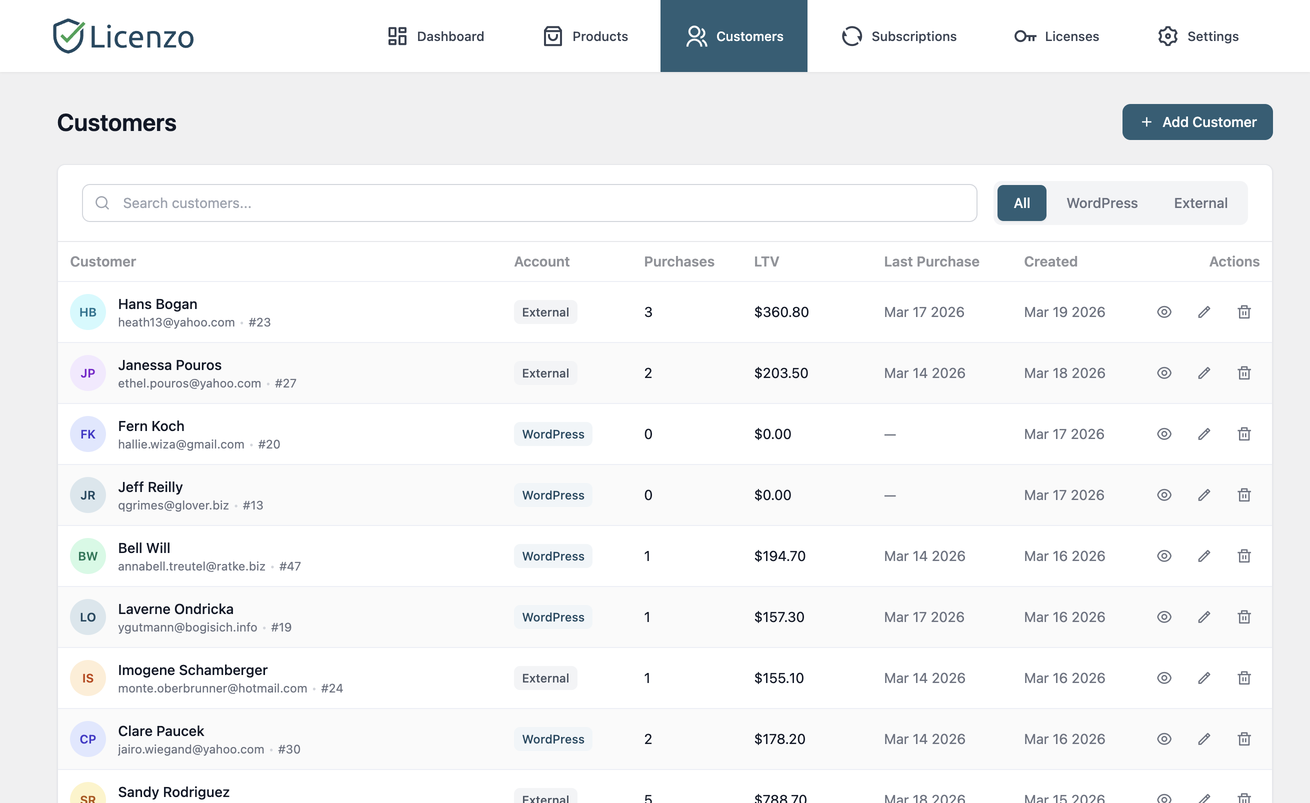 Subscriptions – Track and manage recurring subscriptions.