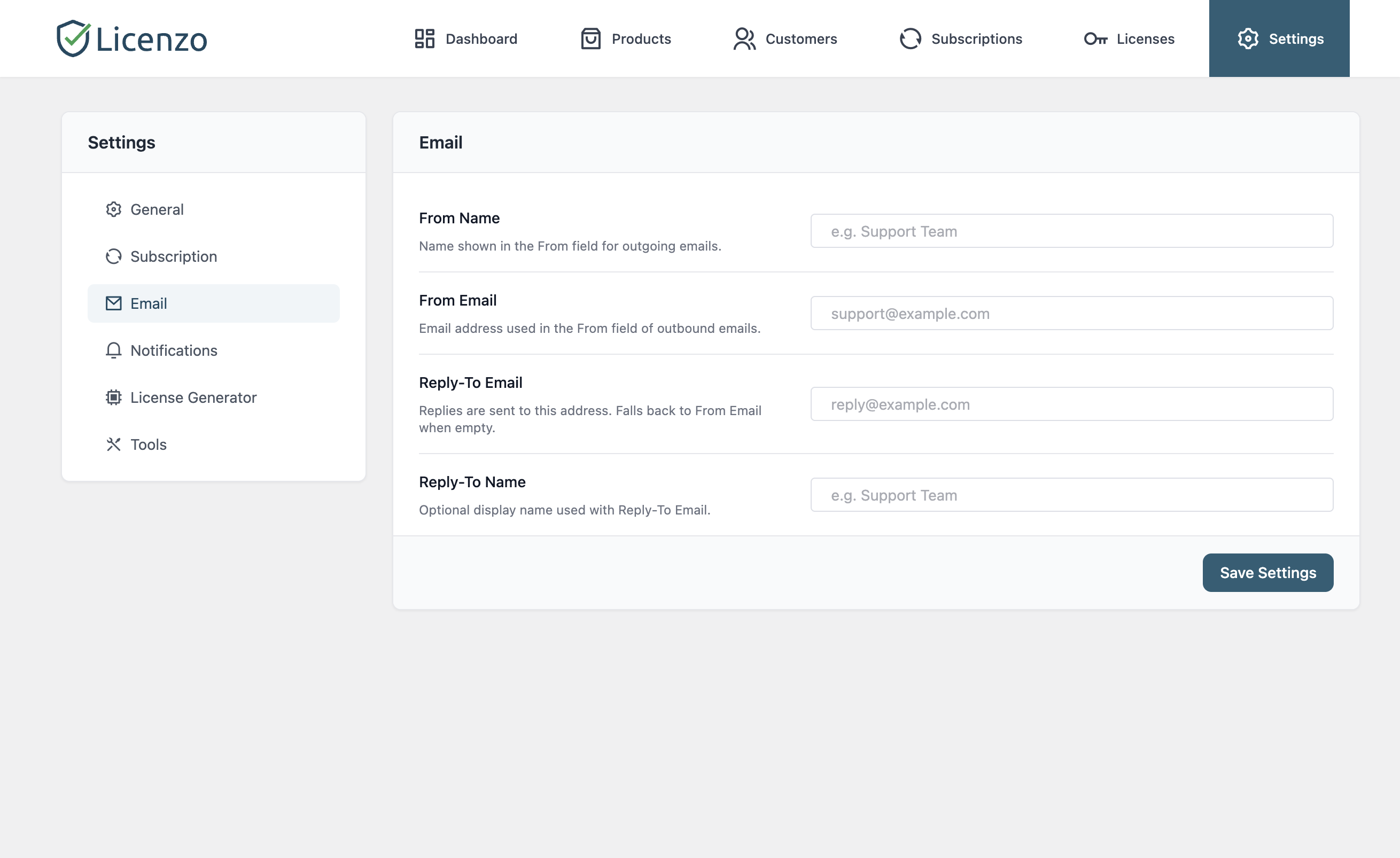 Notification Settings – Control which notifications are sent and when.