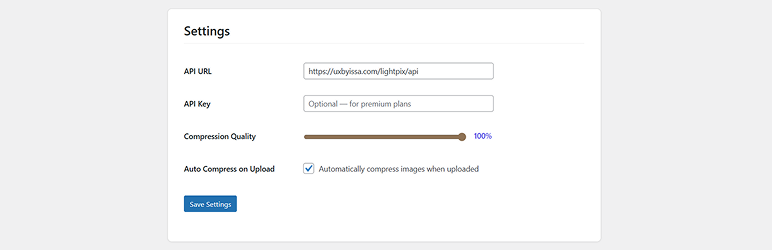 Compression quality slider