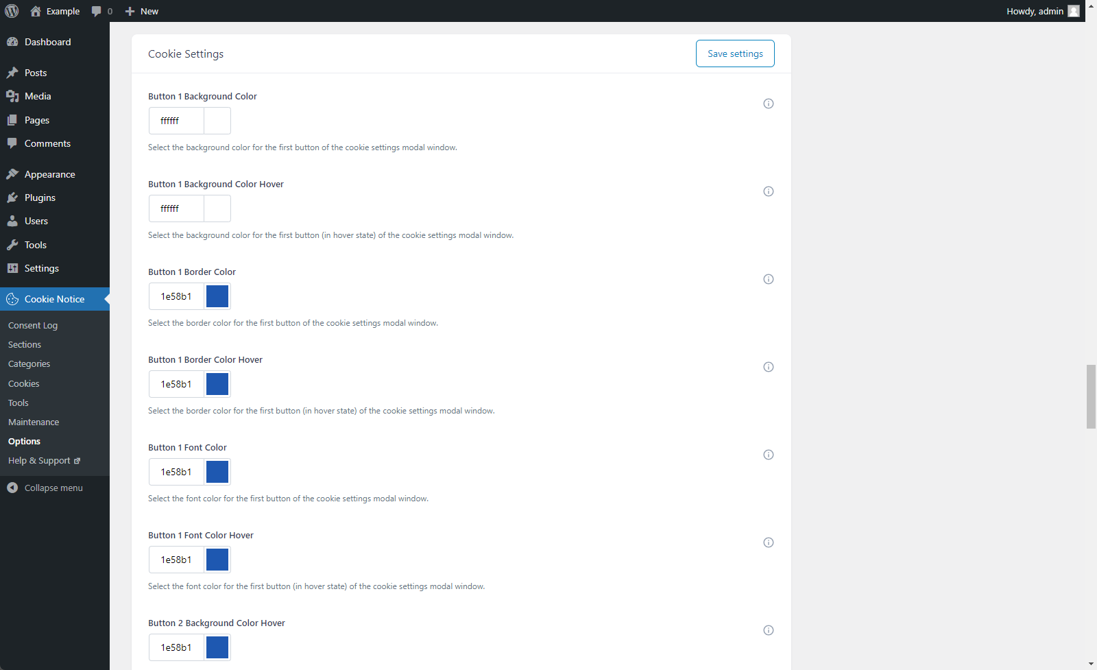 Register the cookies used on the website and define attributes like name, expiration, purpose, and more.