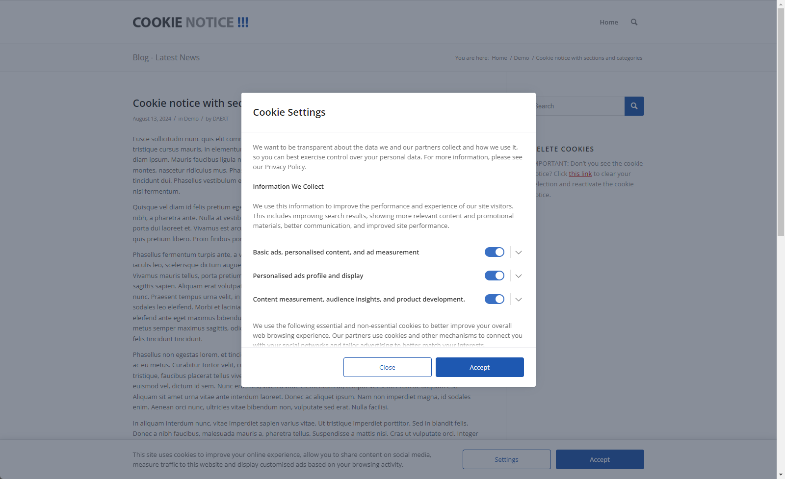 Configure the position and colors of the revisit consent button.