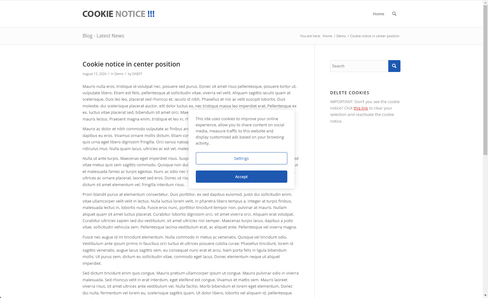 Configure the fonts used in the cookie notice layout. You can optionally load your favorite Google Fonts.