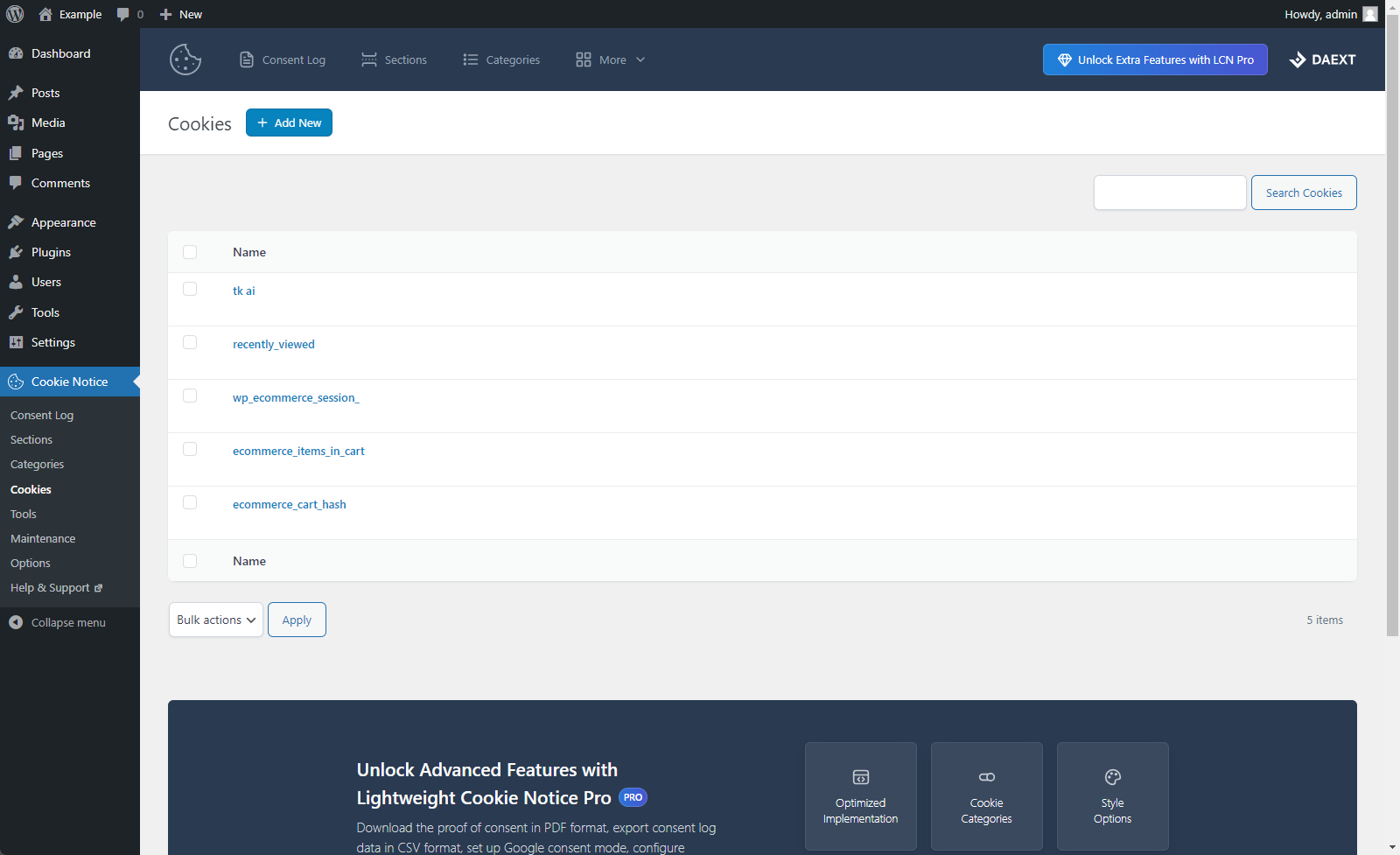 Create a mask to prevent interaction on the website when the cookie notice is active.