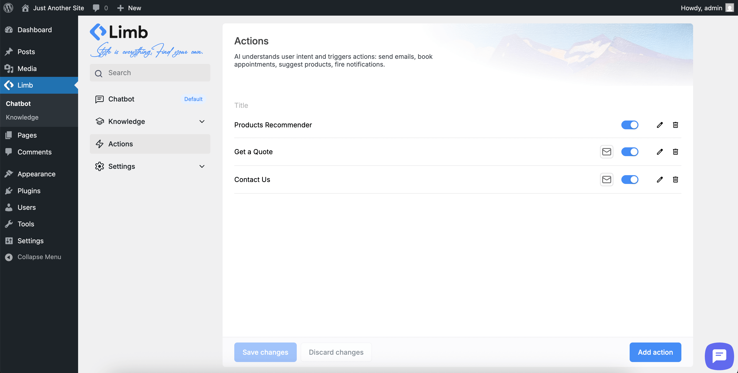 **Live Chatbot Widget** - Responsive AI chatbot with ChatGPT/Gemini on website frontend. Light/dark themes, mobile-optimized