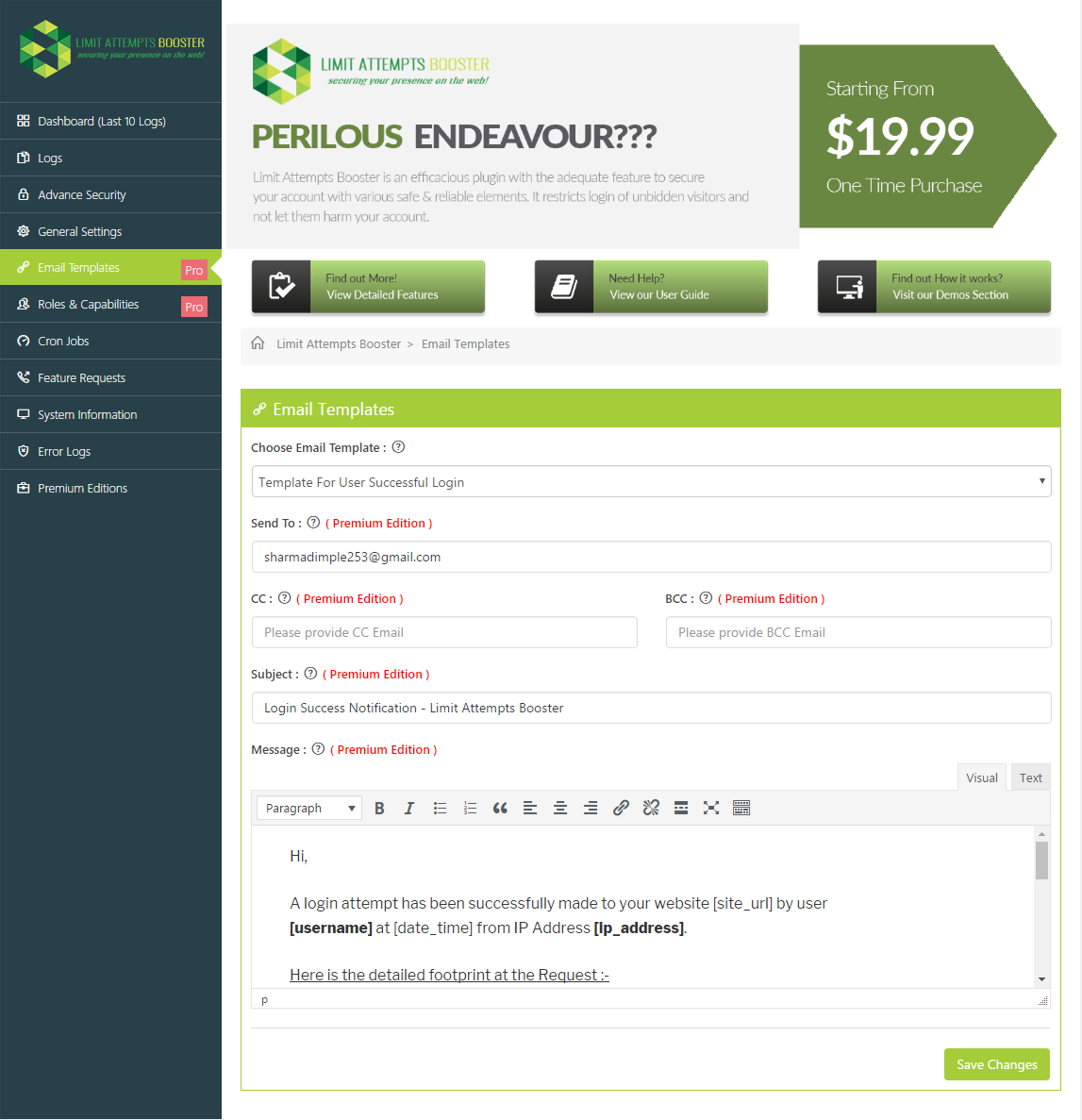 Logs - Visitor Logs Screen