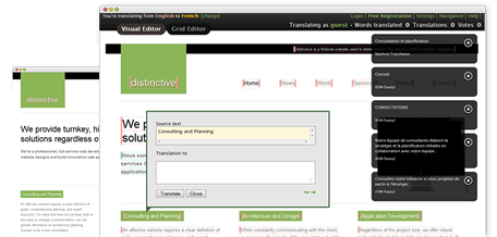 Translate visually on top of your WordPress website