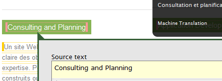 Machine translations are offered as suggestions
