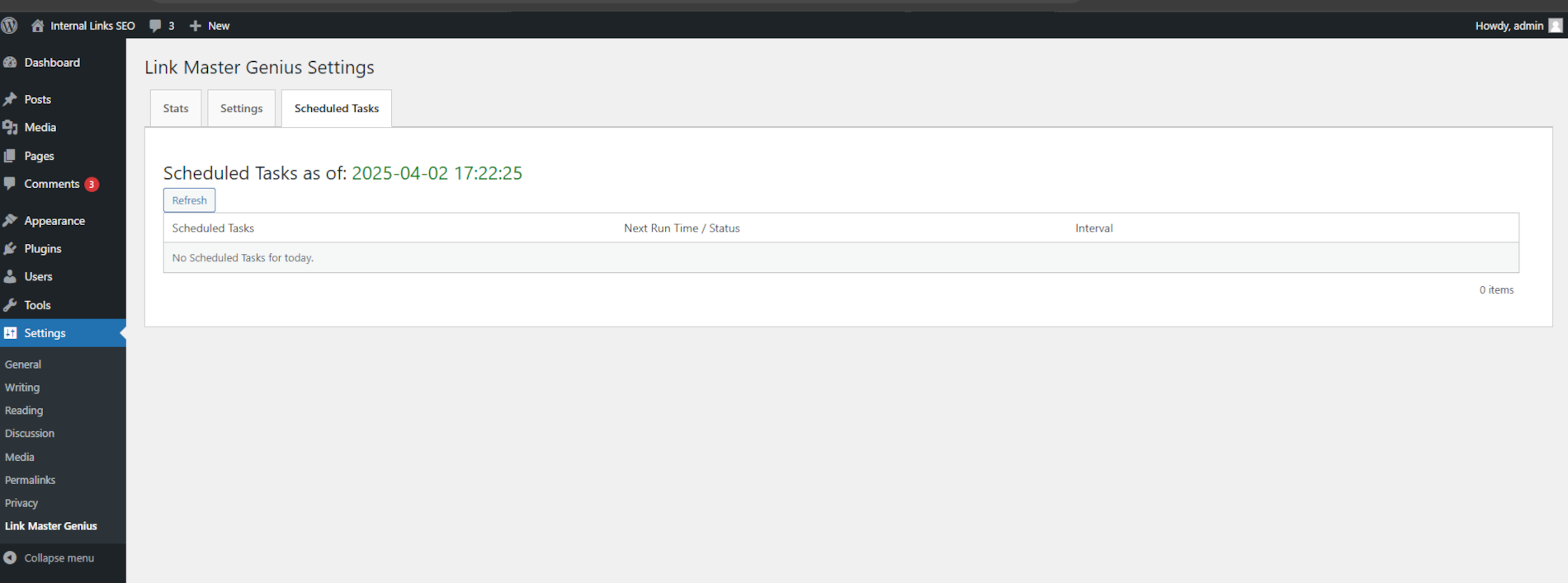 screenshot-4.png - Settings page with Scheduled Tasks.