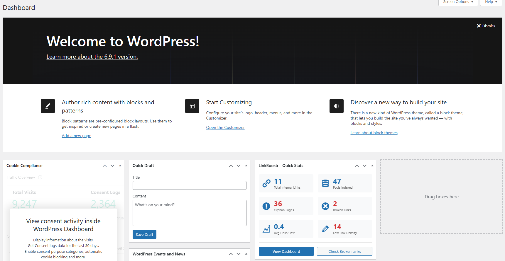 Link suggestion card with alternative anchor texts