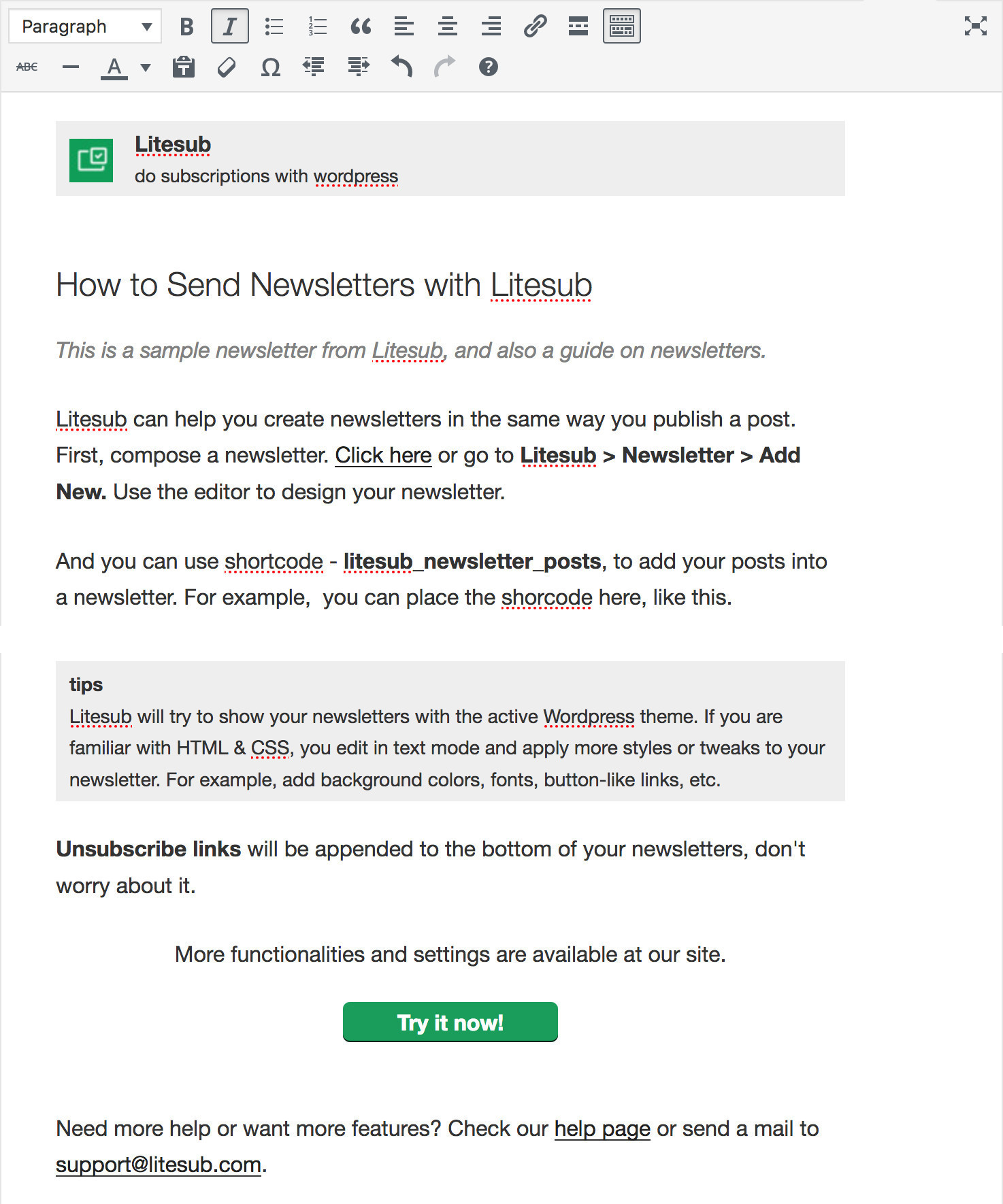 Write newsletters in the same way your write a post