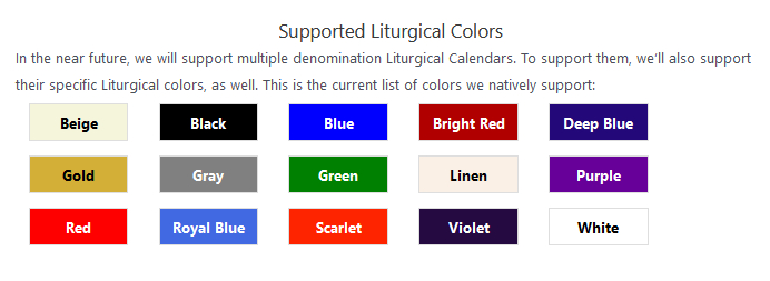 Available LDotW colors