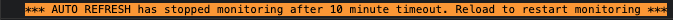 Disables monitoring after a defined timeout only if no changes have been detected.
