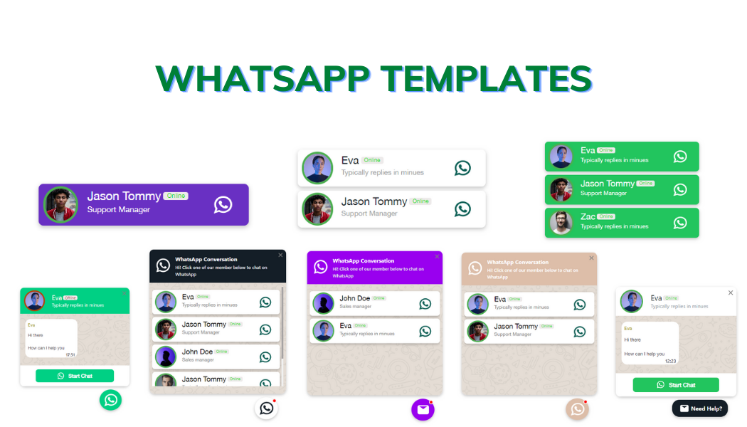 Create multi account WhatsApp button.